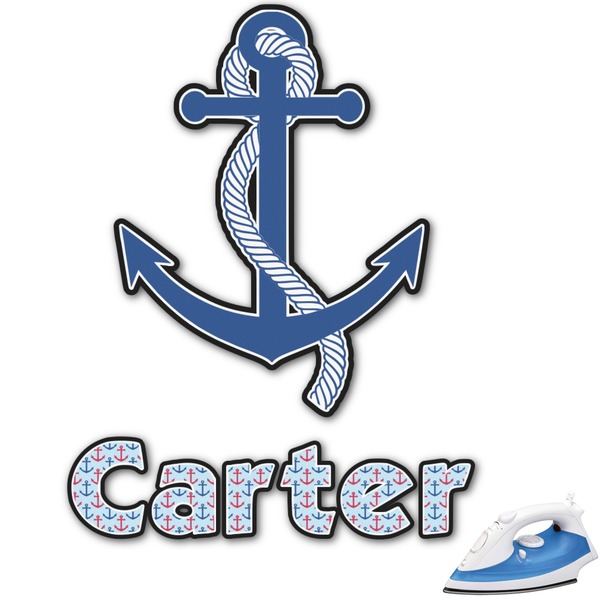 Custom Anchors & Waves Graphic Iron On Transfer (Personalized)