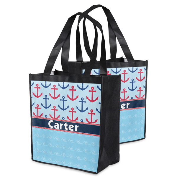 Anchors & Waves Grocery Bag - MAIN
