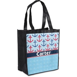 Anchors & Waves Grocery Bag (Personalized)