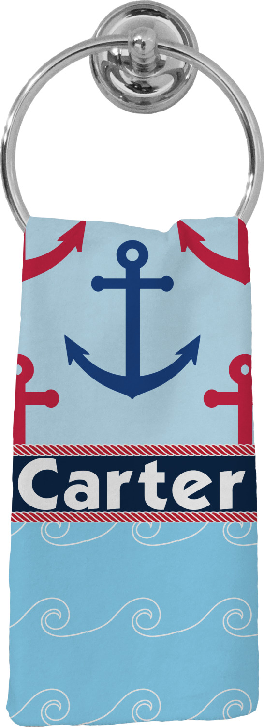 Custom Anchors & Waves Hand Towel Full Print (Personalized