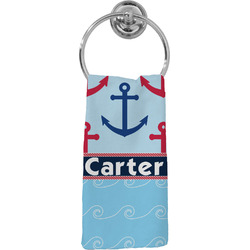 Anchors & Waves Hand Towel - Full Print (Personalized)