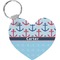 Anchors & Waves Heart Keychain (Personalized)