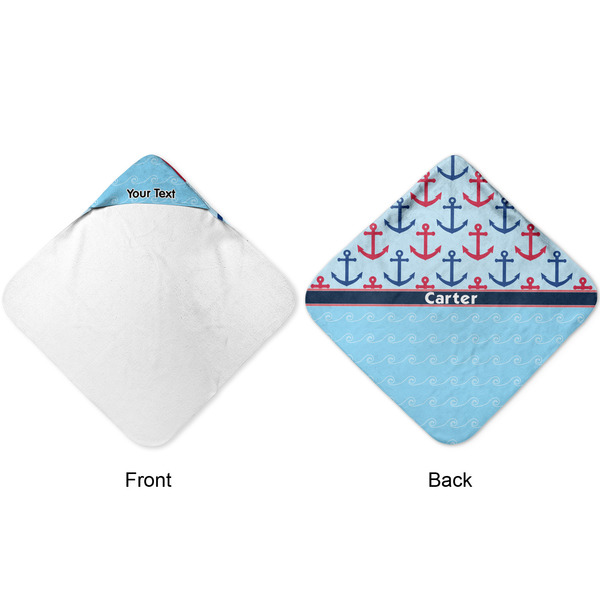 Anchors & Waves Hooded Baby Towel- Approval