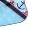 Anchors & Waves Hooded Baby Towel- Detail Corner