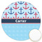 Anchors & Waves Printed Cookie Topper - 3.25" (Personalized)