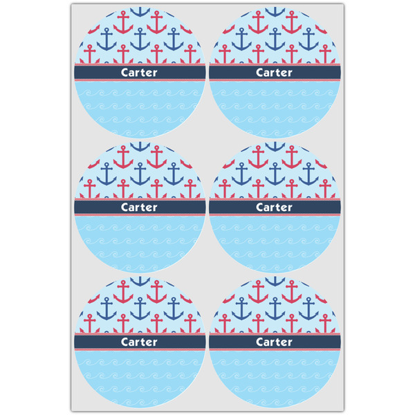 Anchors & Waves Icing Circle - Large - Set of 6