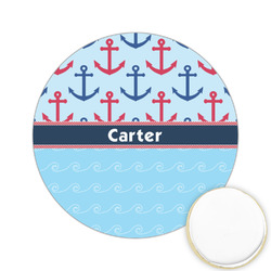 Anchors & Waves Printed Cookie Topper - 2.15" (Personalized)
