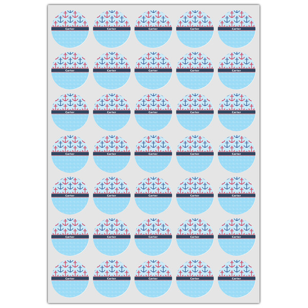 Anchors & Waves Icing Circle - XSmall - Set of 35