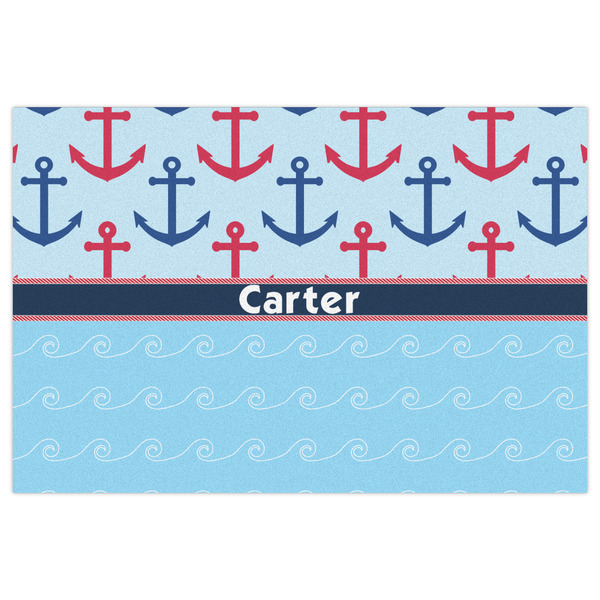 Anchors & Waves Indoor / Outdoor Rug - 2'x3' - Front Flat