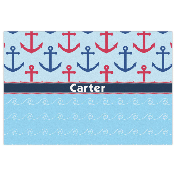 Anchors & Waves Indoor / Outdoor Rug - 4'x6' - Front Flat