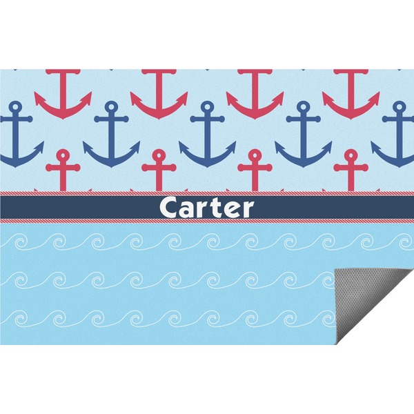 Custom Anchors & Waves Indoor / Outdoor Rug - 2'x3' (Personalized)