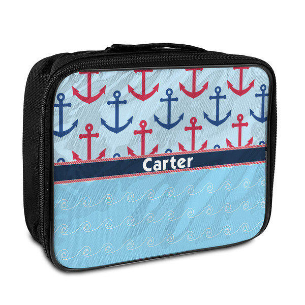 Custom Anchors & Waves Insulated Lunch Bag (Personalized)