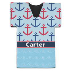 Anchors & Waves Jersey Bottle Cooler (Personalized)