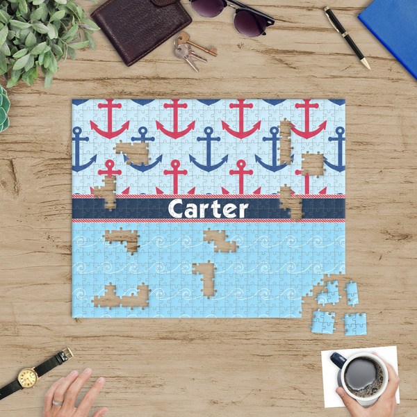 Anchors & Waves Jigsaw Puzzle 500 Piece - In Context