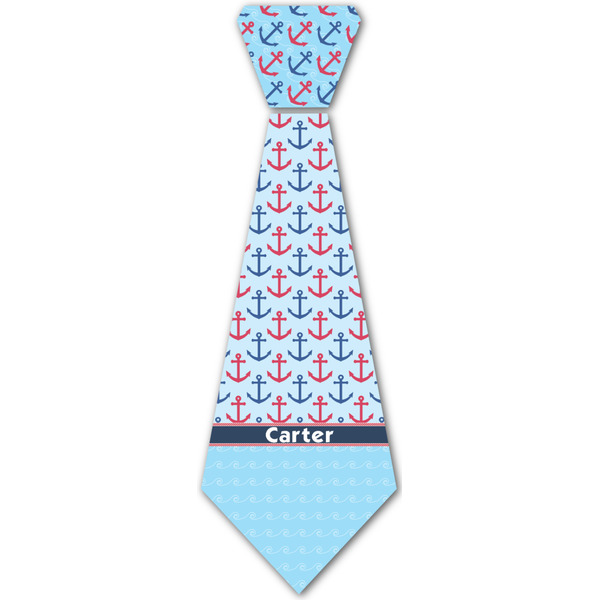 Custom Anchors & Waves Iron On Tie - 4 Sizes w/ Name or Text