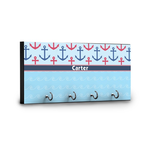 Anchors & Waves Key Hanger - Front View with Hooks