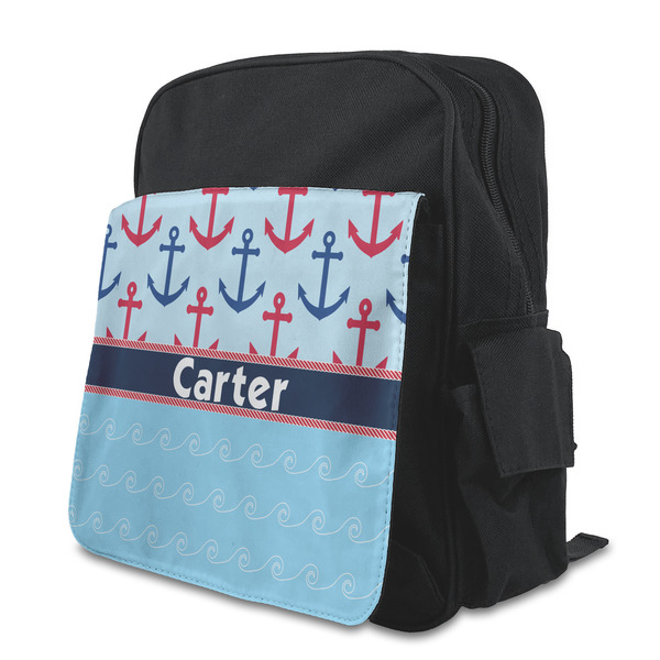 Custom Anchors & Waves Preschool Backpack (Personalized)