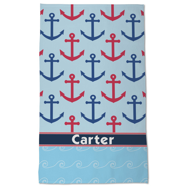 Anchors & Waves Kitchen Towel - Poly Cotton - Full Front