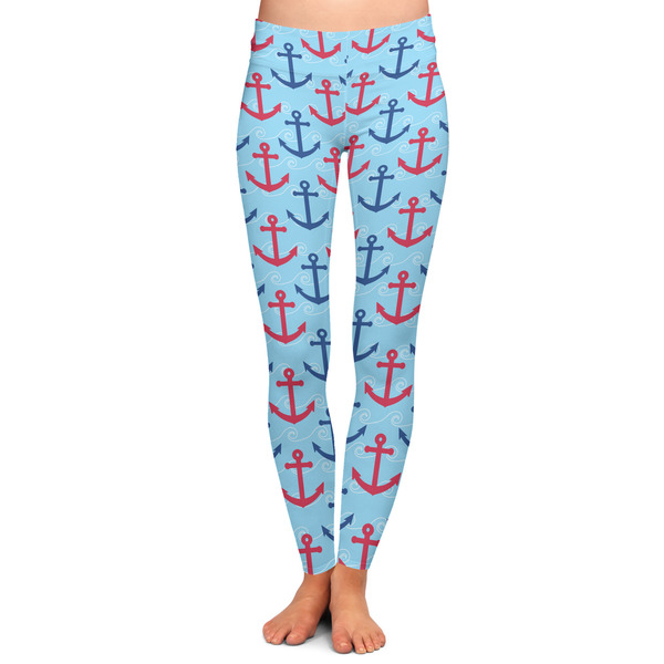 Custom Anchors & Waves Ladies Leggings - Extra Small