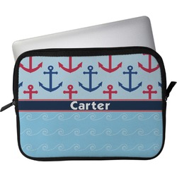 Anchors & Waves Laptop Sleeve / Case - 13" (Personalized)