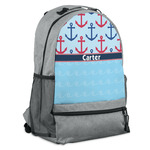 Anchors & Waves Backpack - Grey (Personalized)