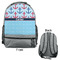 Anchors & Waves Large Backpack - Gray - Front & Back View
