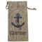 Anchors & Waves Large Burlap Gift Bags - Front