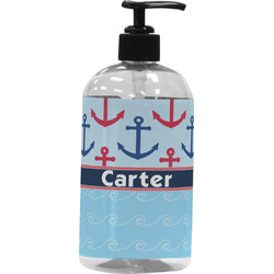 Anchors & Waves Plastic Soap / Lotion Dispenser (Personalized)