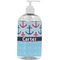 Anchors & Waves Plastic Soap / Lotion Dispenser (16 oz - Large - White) (Personalized)