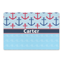 Anchors & Waves Large Rectangle Car Magnet (Personalized)