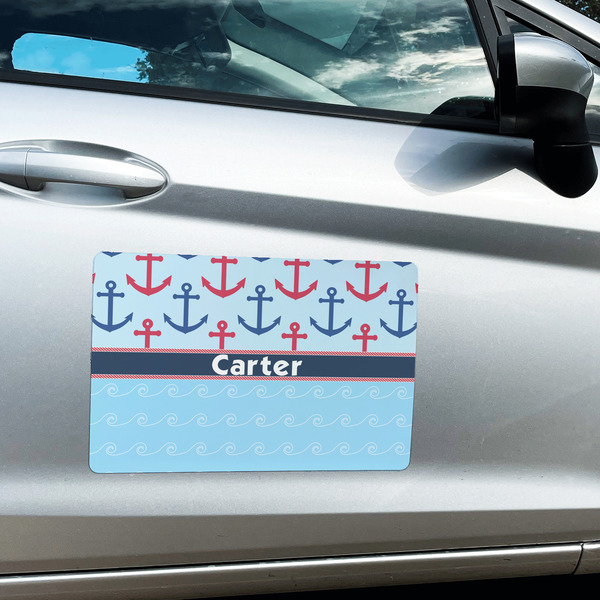 Anchors & Waves Large Rectangle Car Magnets- In Context
