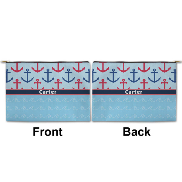 Anchors & Waves Large Zipper Pouch Approval (Front and Back)
