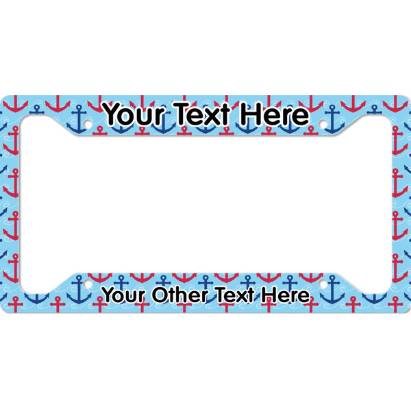 Custom Anchors & Waves License Plate Frame (Personalized)