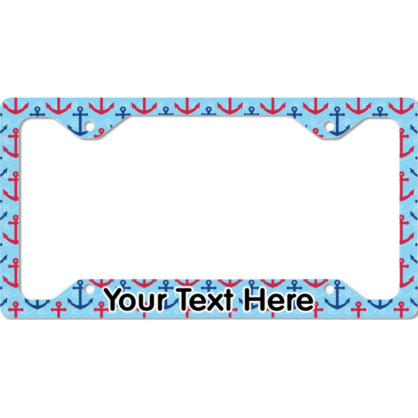 Custom Anchors & Waves License Plate Frame - Style C (Personalized)