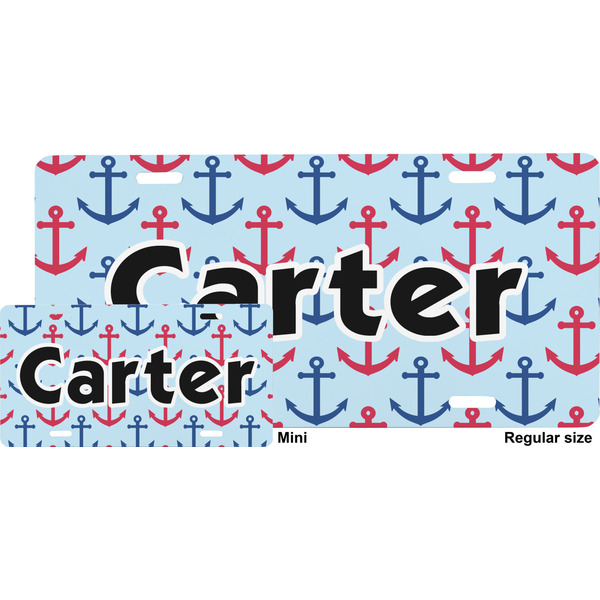 Anchors & Waves License Plate (Sizes)