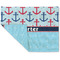 Anchors & Waves Double-Sided Linen Placemat - Single w/ Name or Text