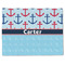 Anchors & Waves Single-Sided Linen Placemat - Single w/ Name or Text