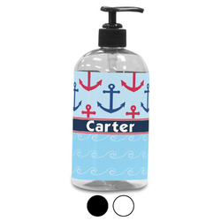 Anchors & Waves Plastic Soap / Lotion Dispenser (Personalized)