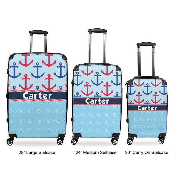 Anchors & Waves Luggage Bags all sizes - With Handle