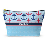 Anchors & Waves Makeup Bag - Large - 12.5"x7" (Personalized)