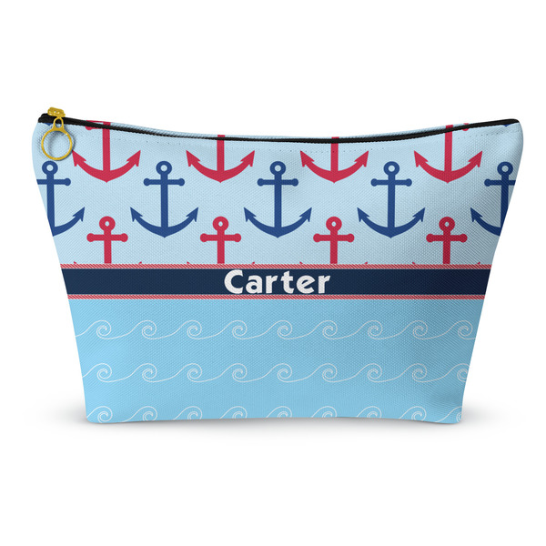 Custom Anchors & Waves Makeup Bag - Small - 8.5"x4.5" (Personalized)