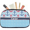 Anchors & Waves Makeup / Cosmetic Bag - Medium (Personalized)