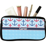 Anchors & Waves Makeup / Cosmetic Bag - Small (Personalized)
