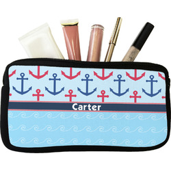 Anchors & Waves Makeup / Cosmetic Bag (Personalized)