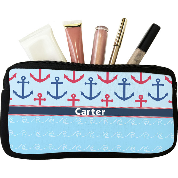 Custom Anchors & Waves Makeup / Cosmetic Bag (Personalized)