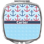 Anchors & Waves Compact Makeup Mirror (Personalized)