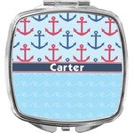 Anchors & Waves Compact Makeup Mirror (Personalized)