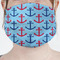 Anchors & Waves Mask - Pleated (new) Front View on Girl