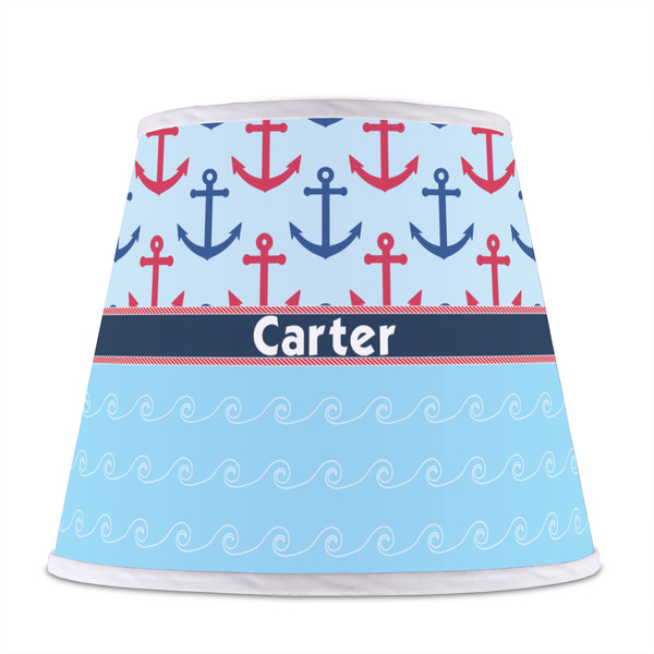 Anchors & Waves Poly Film Empire Lampshade - Front View