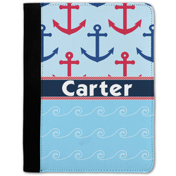 Anchors & Waves Notebook Padfolio - Medium w/ Name or Text